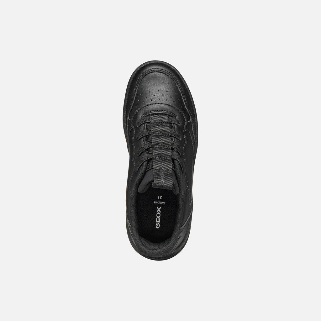 Geox J Washiba Fast In Boy Kids Shoes Sneakers in black - product view