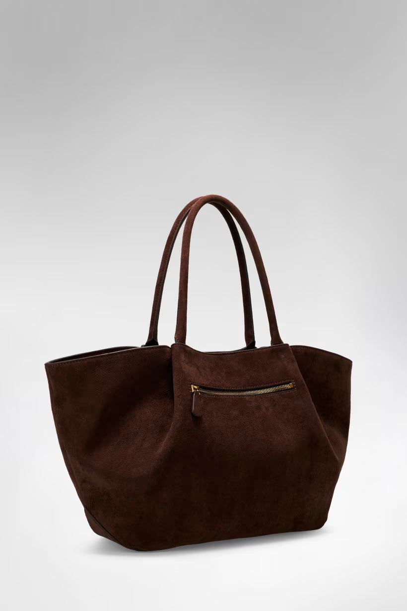 Allegra suede tote bag