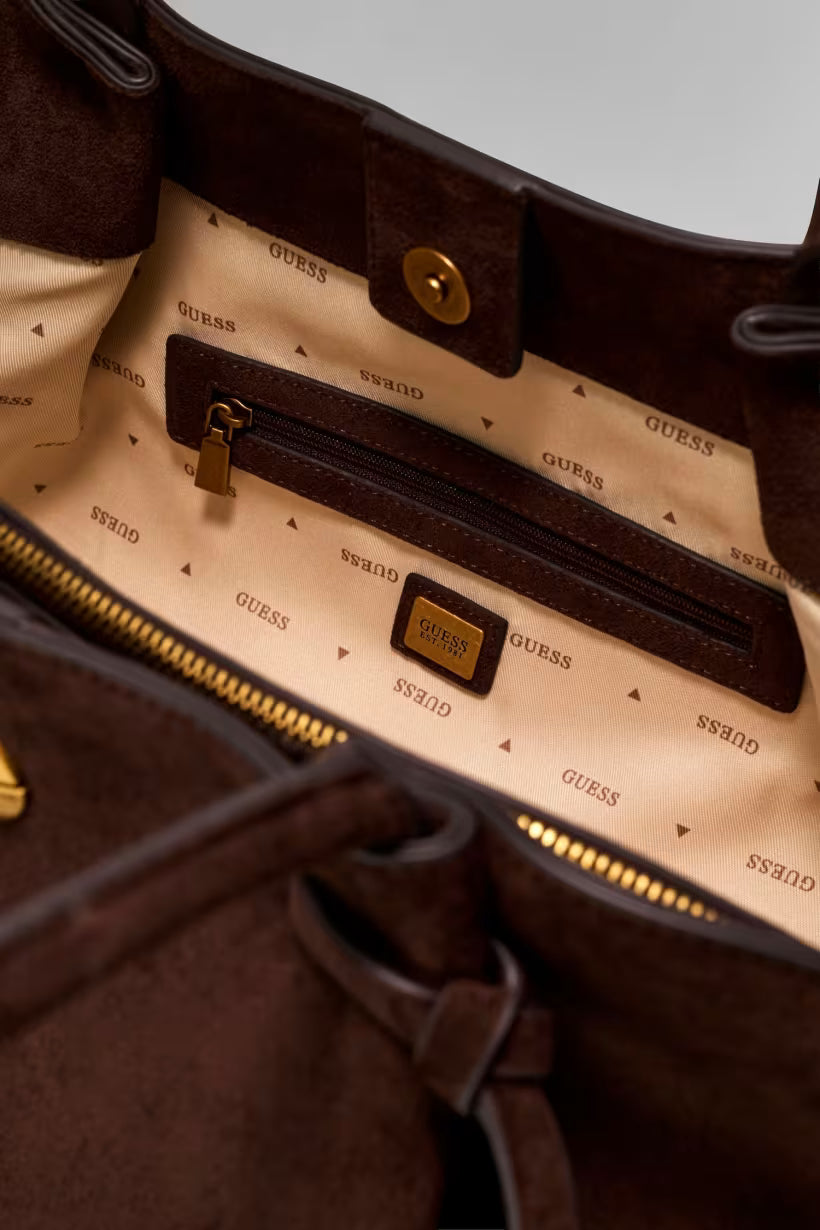 Allegra suede tote bag