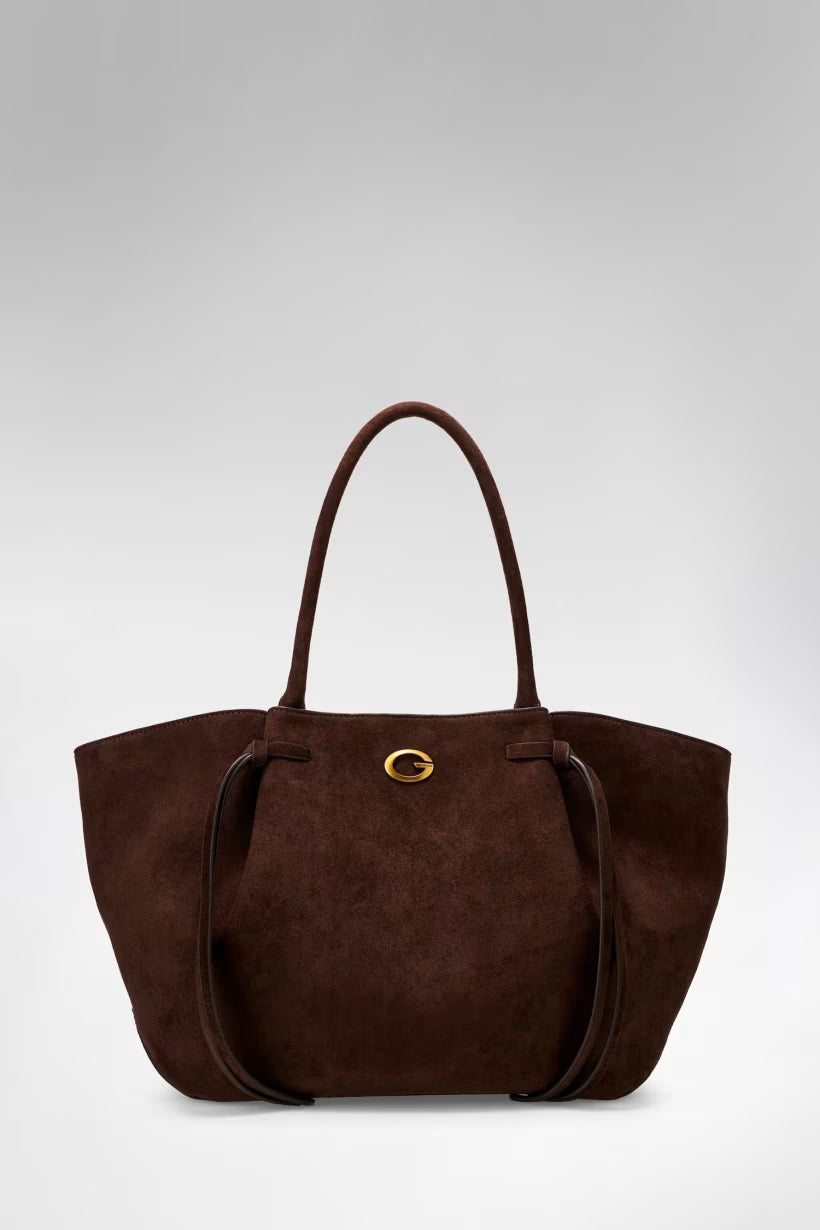 Allegra suede tote bag