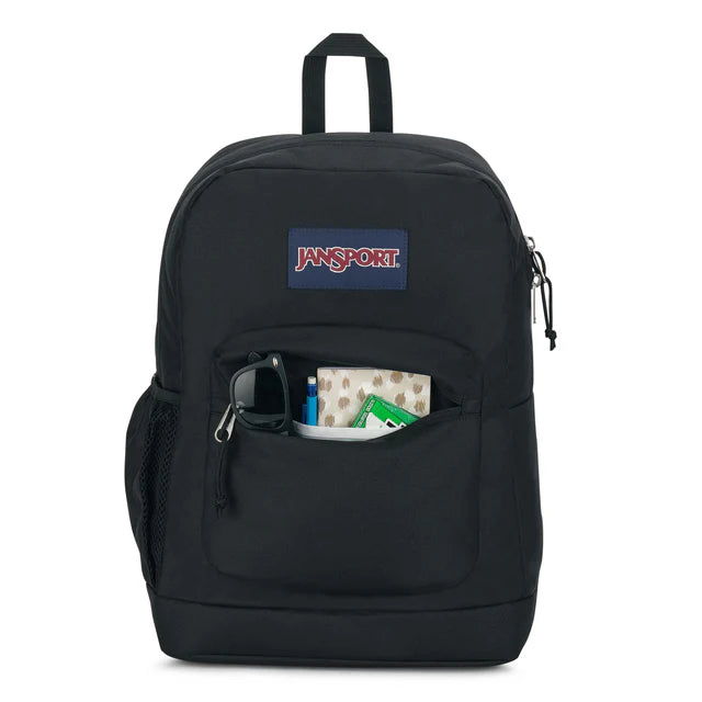 Jansport Cross Town Plus Acc Bags School and Work in black - product view