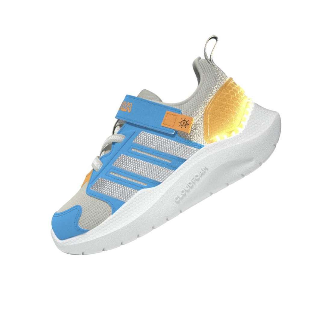 ADIDAS Lightorama RNR EL I kids performance in GREY-ONE/MATTE-SILVER/LUCID-AQUAMARINE – product view