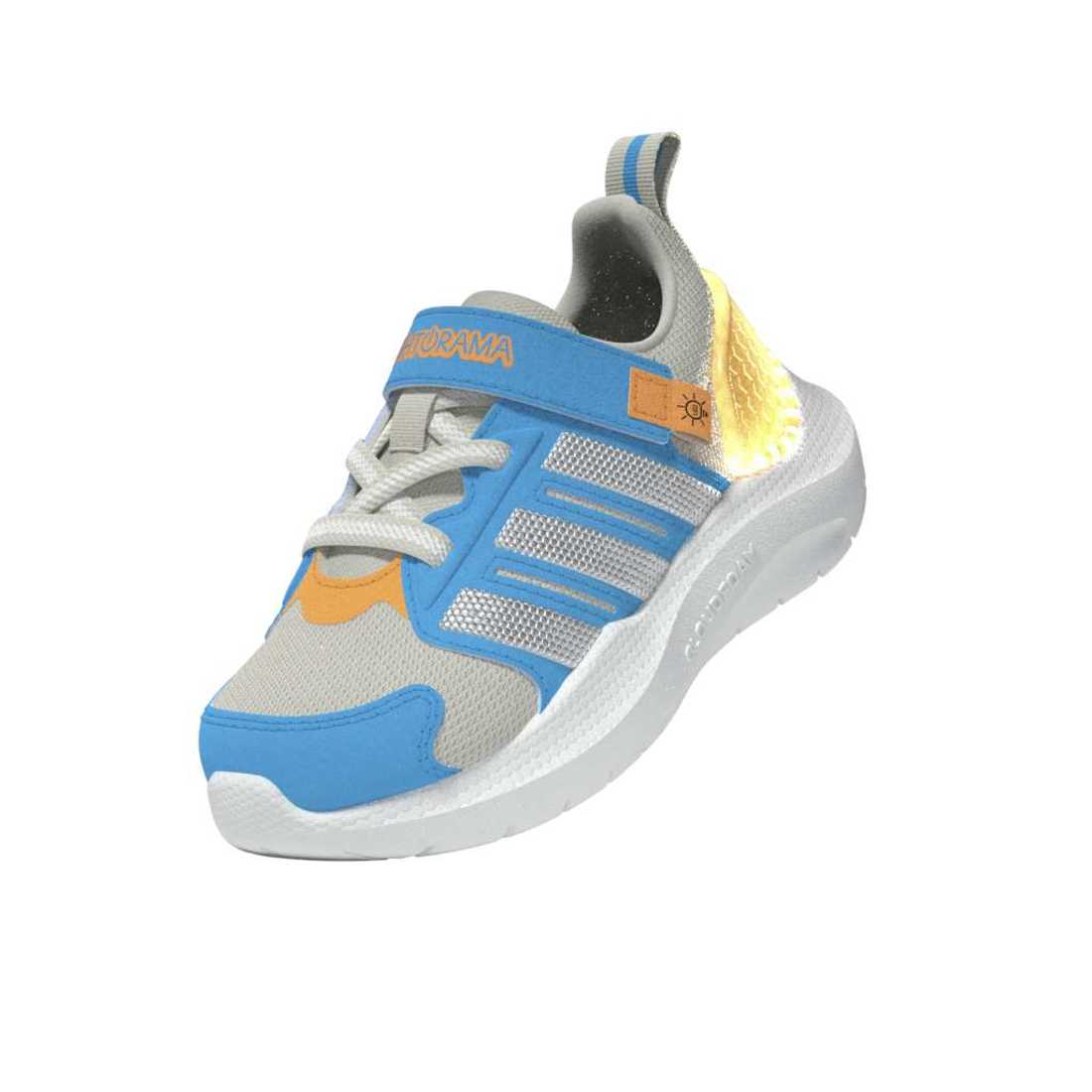 ADIDAS Lightorama RNR EL I kids performance in GREY-ONE/MATTE-SILVER/LUCID-AQUAMARINE – product view