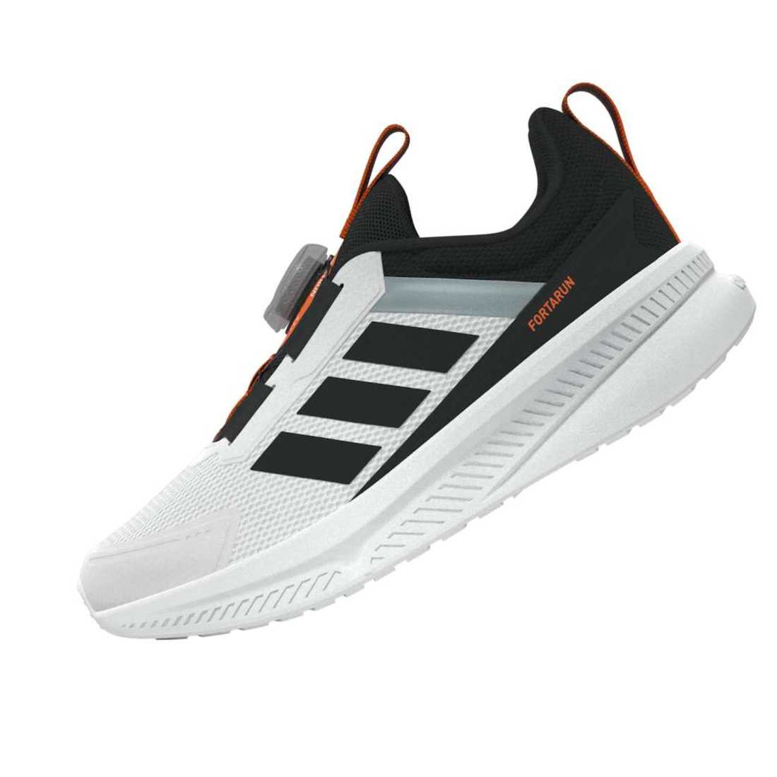 ADIDAS Fortarun 4.0 Boa C kids performance in FTWR-WHITE/CORE-BLACK/IMPACT-ORANGE – product view