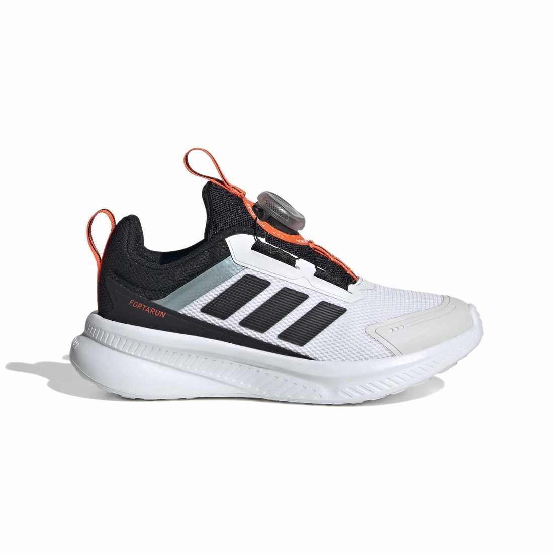 ADIDAS Fortarun 4.0 Boa C kids performance in FTWR-WHITE/CORE-BLACK/IMPACT-ORANGE – product view