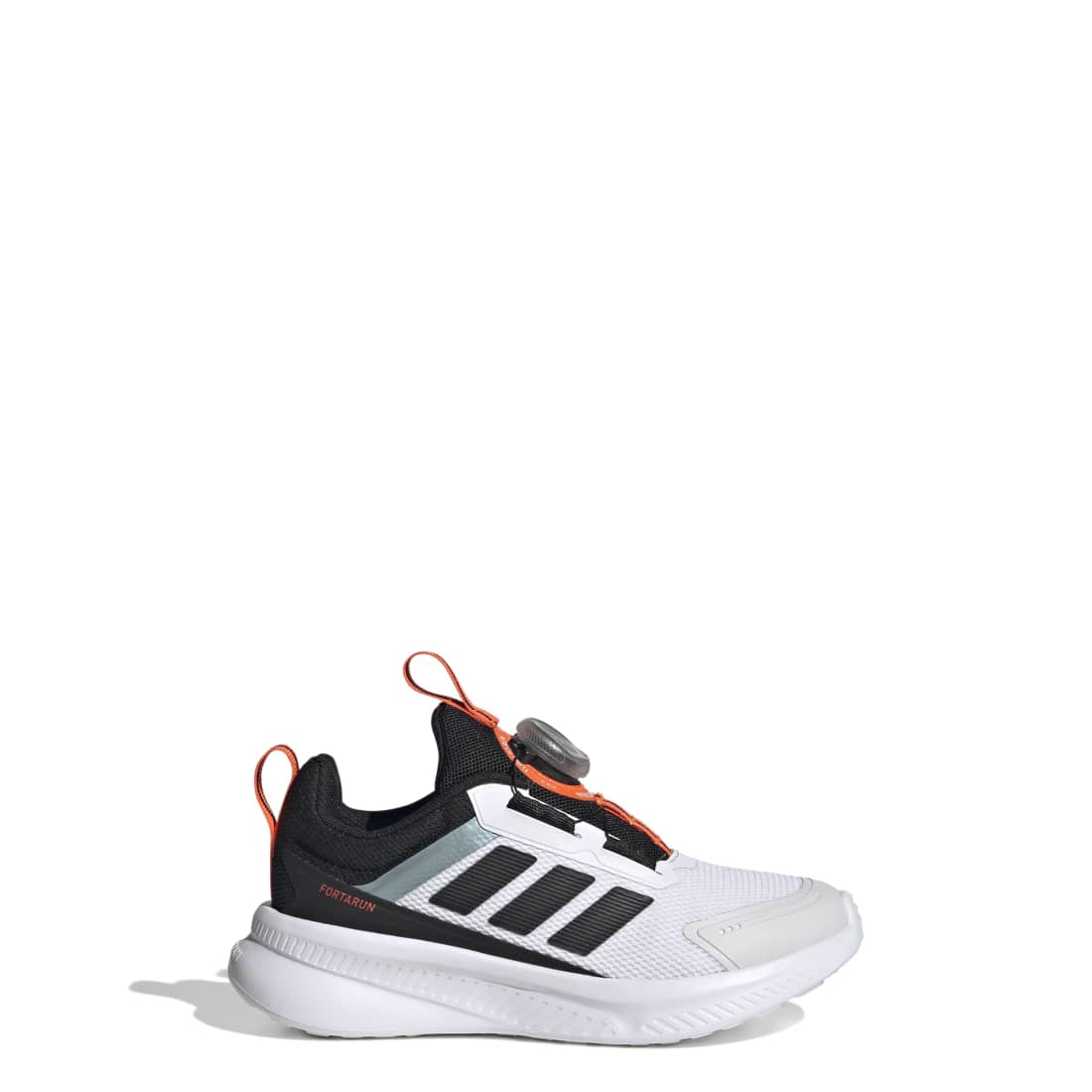 ADIDAS Fortarun 4.0 Boa C kids performance in FTWR-WHITE/CORE-BLACK/IMPACT-ORANGE – product view