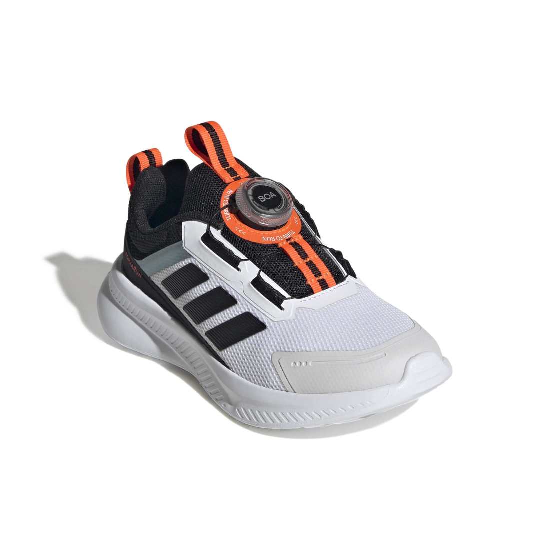 ADIDAS Fortarun 4.0 Boa C kids performance in FTWR-WHITE/CORE-BLACK/IMPACT-ORANGE – product view