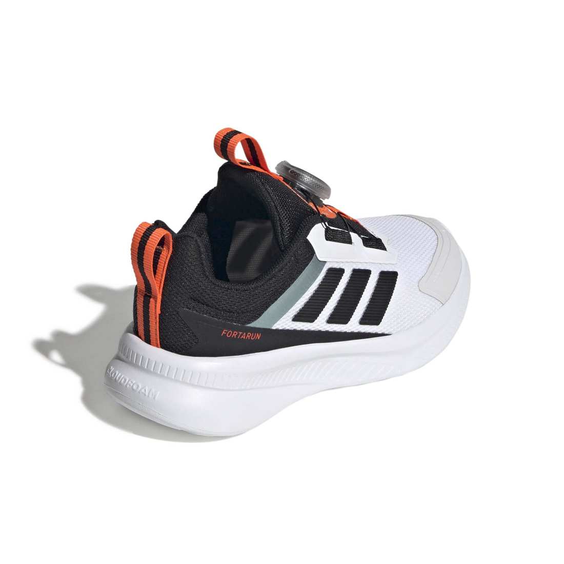 ADIDAS Fortarun 4.0 Boa C kids performance in FTWR-WHITE/CORE-BLACK/IMPACT-ORANGE – product view