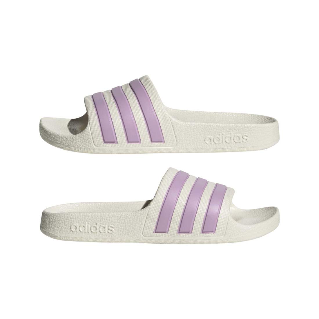 ADIDAS Adilette Aqua K kids slides in OFF-WHITE/BLISS-LILAC/OFF-WHITE – product view