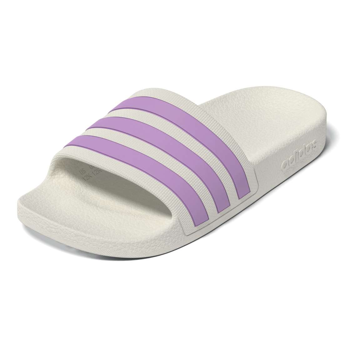 ADIDAS Adilette Aqua K kids slides in OFF-WHITE/BLISS-LILAC/OFF-WHITE – product view