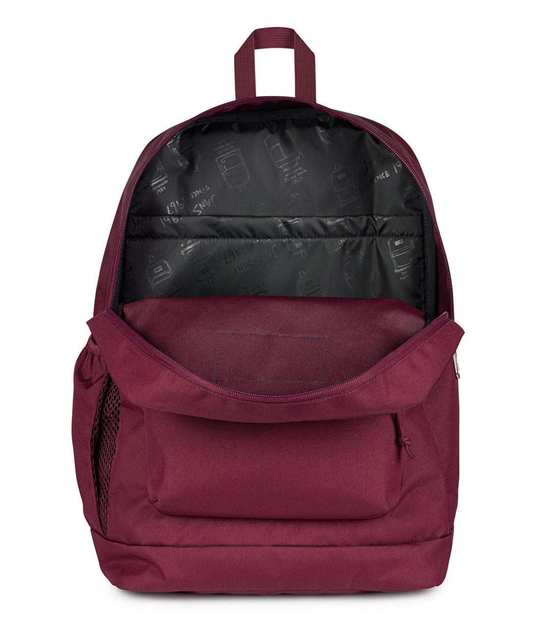 Jansport Cross Town Plus Acc Bags School and Work in cherry - product view