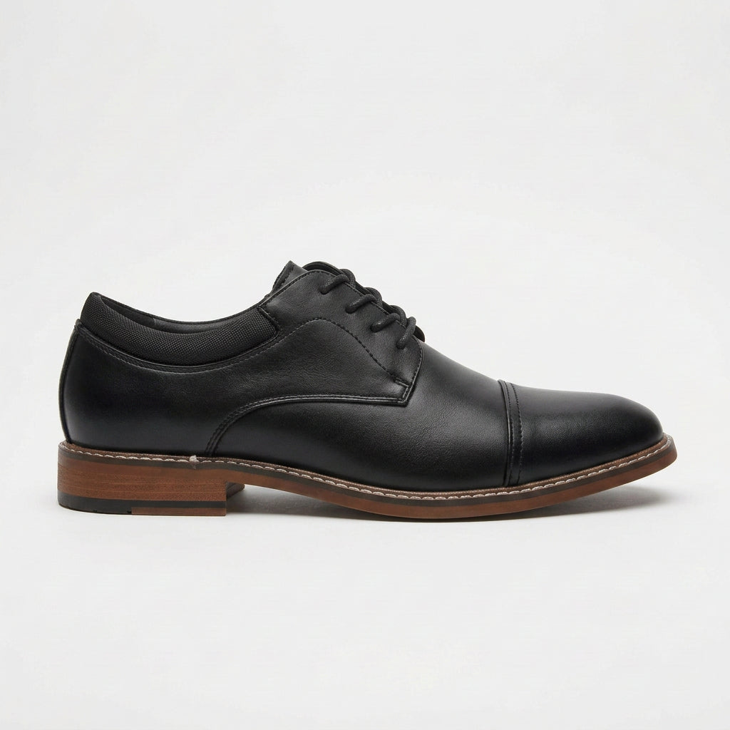 K STUDIO Turkana Men Dress Shoes Black Eco-Leather - product view