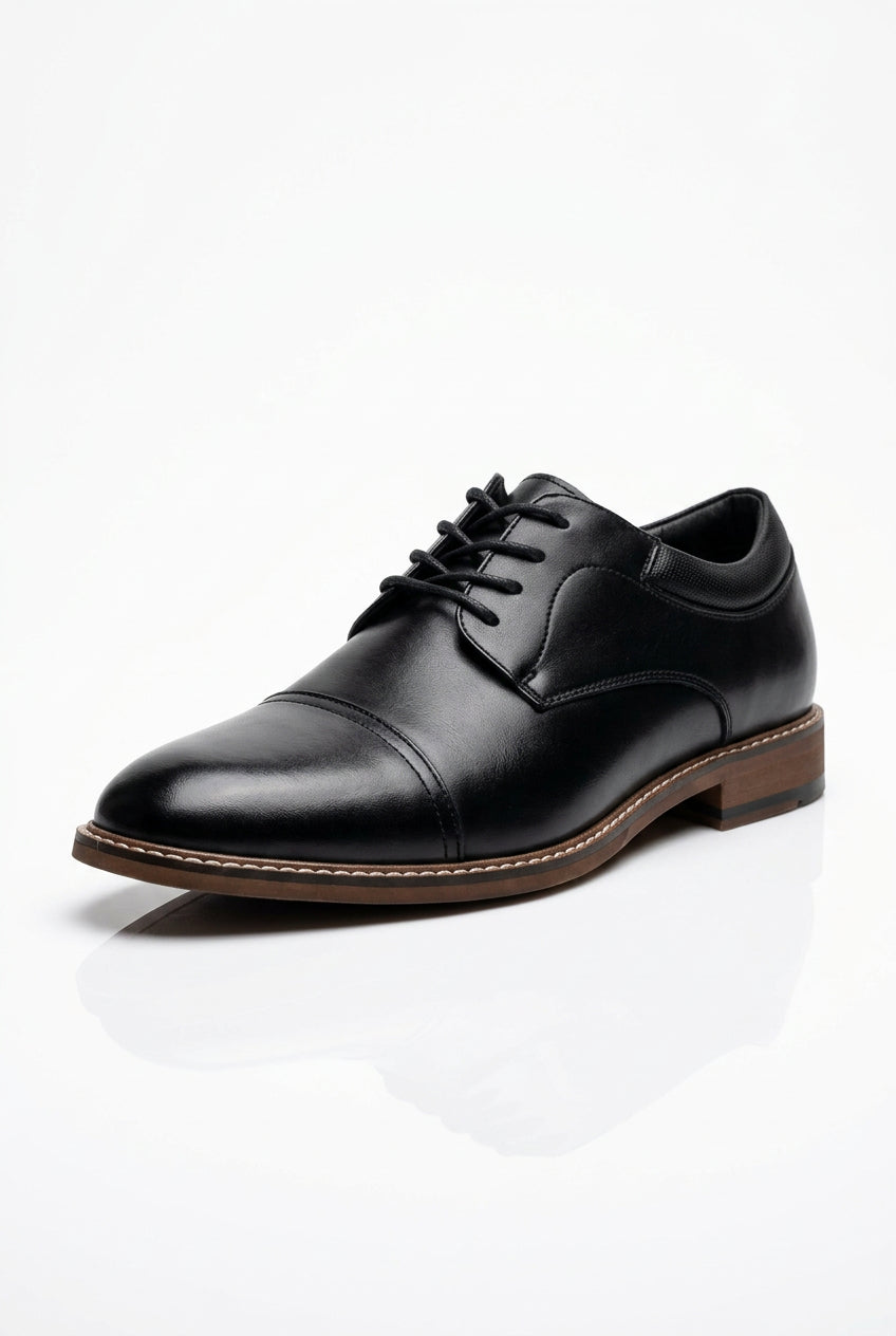 K STUDIO Turkana Men Dress Shoes Black Eco-Leather - product view