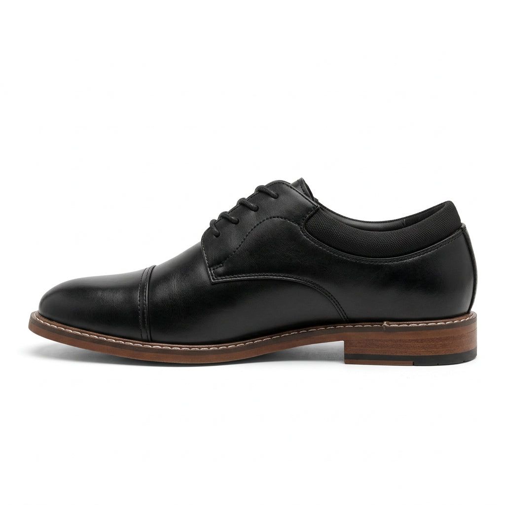 K STUDIO Turkana Men Dress Shoes Black Eco-Leather - product view