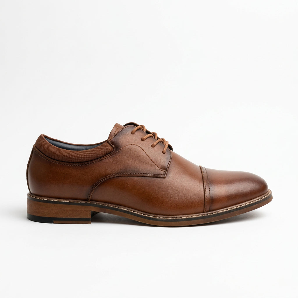 K STUDIO Turkana Men Dress Shoes Brown Eco-Leather - product view