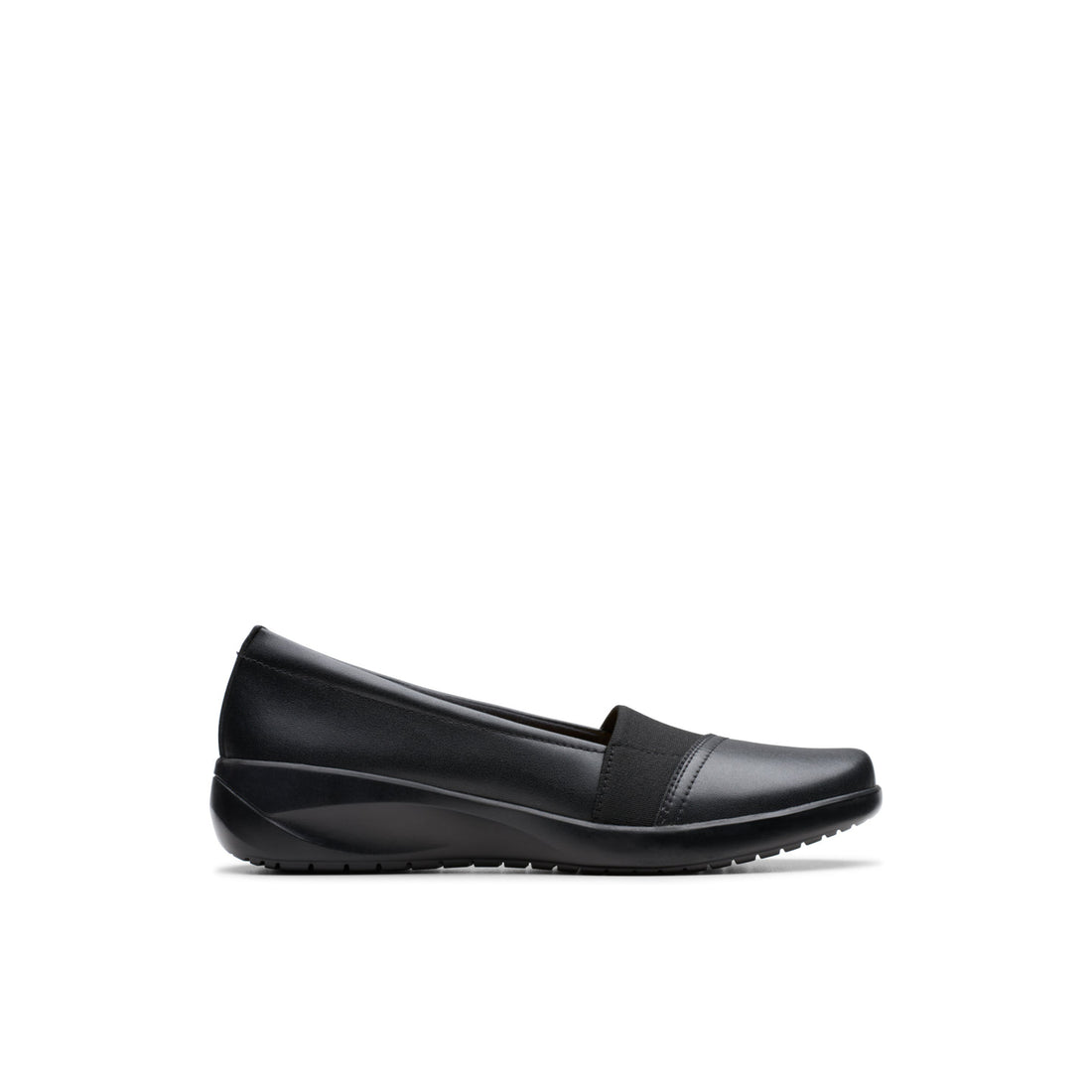 CLARKS Kaetlyn Rhea Wide women casual in Black-Leather – product view
