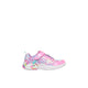 SKECHERS S Lights Unicorn Dreams Heart Spark kids performance in Pink multi colourway – product view