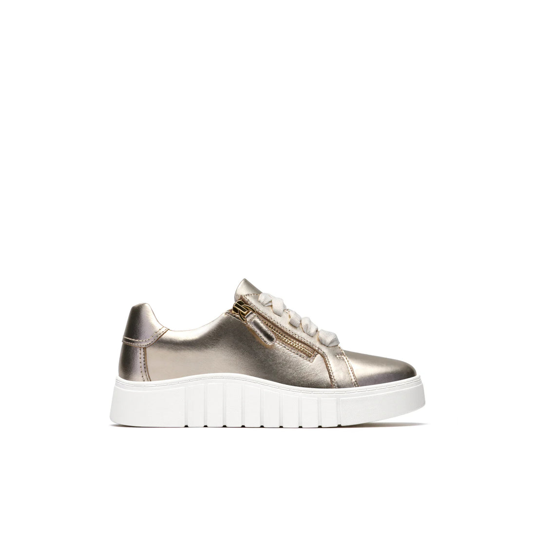 CLARKS Mykah Joy women sneaker in Gold-Leather – product view