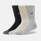 New Balance Active Premium Crew 3 packs Acc Socks in black- product view