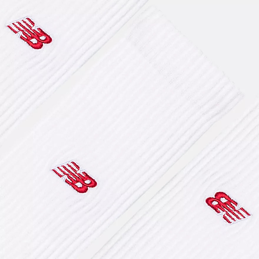 New Balance Active Premium Crew 3 packs Acc Socks in white- product view