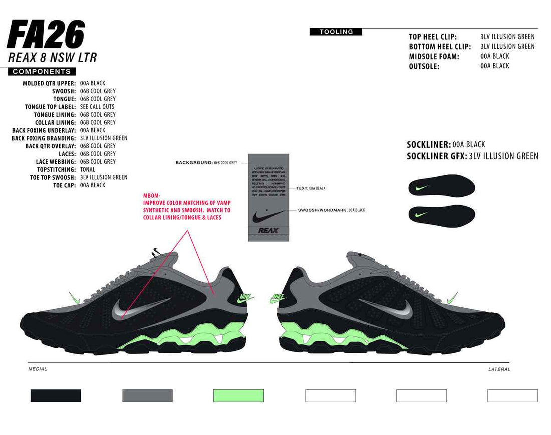 NIKE Nike Reax 8 SL Shoes Performance in Black- Product view