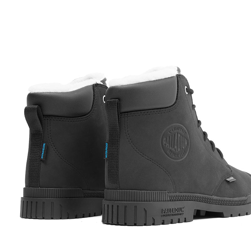 Palladium SP2 Cuff Lth Wp Wl Men Boots Winter in black - product view