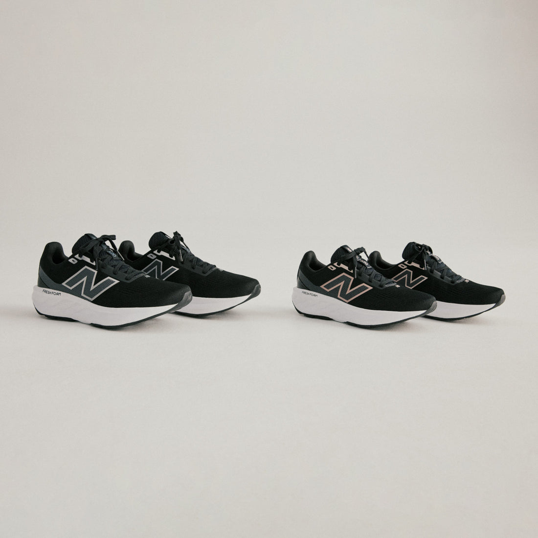 NEW-BALANCE Fresh Foam 520 v9 W women performance in Black/Castlerock/Metallic-Rose – product view
