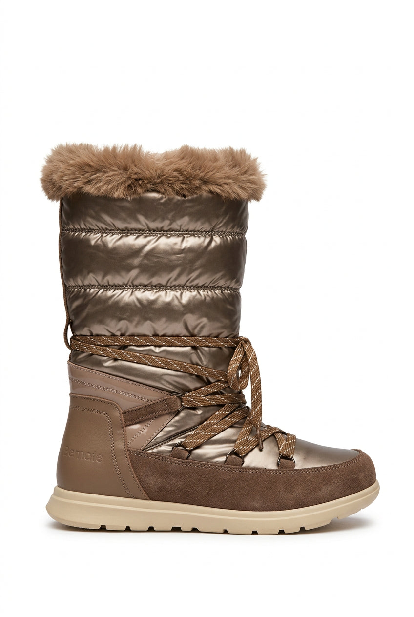 SOLEMATE Alta Badia Waterproof Women Winter Boots Beige Thinsulate - product view