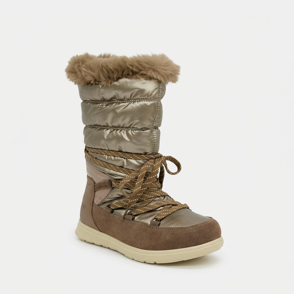 SOLEMATE Alta Badia Waterproof Women Winter Boots Beige Thinsulate - product view