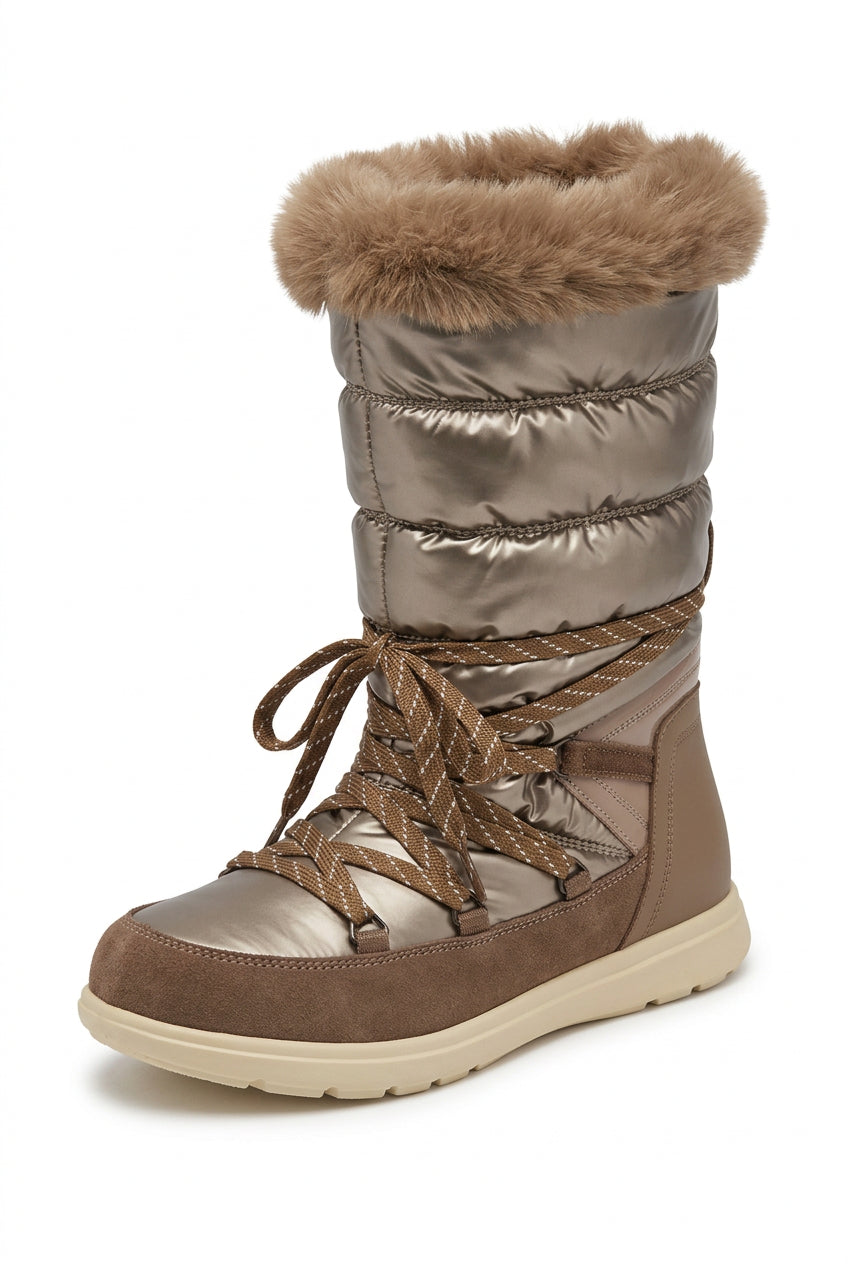 SOLEMATE Alta Badia Waterproof Women Winter Boots Beige Thinsulate - product view