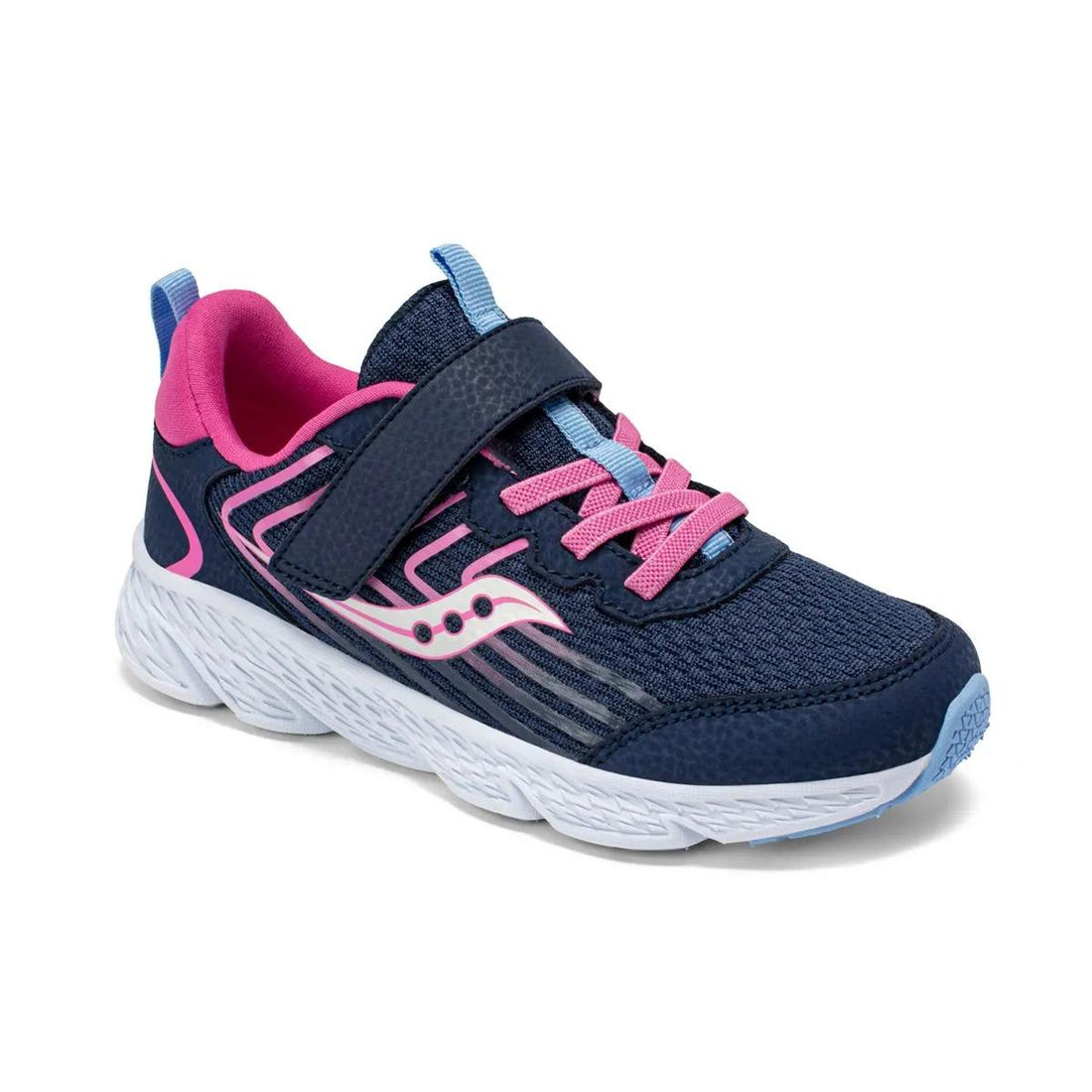 Saucony Wind 3.0 A/C Wide Kids Shoes Performance in navy - product view