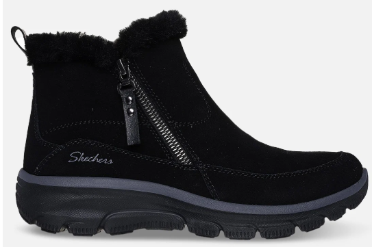 Skechers Relaxed Fit: Easy Going - Cool Zip winter boots in black-product view