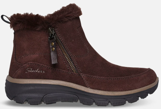 Skechers Relaxed Fit: Easy Going - Cool Zip winter boots in brown-product view