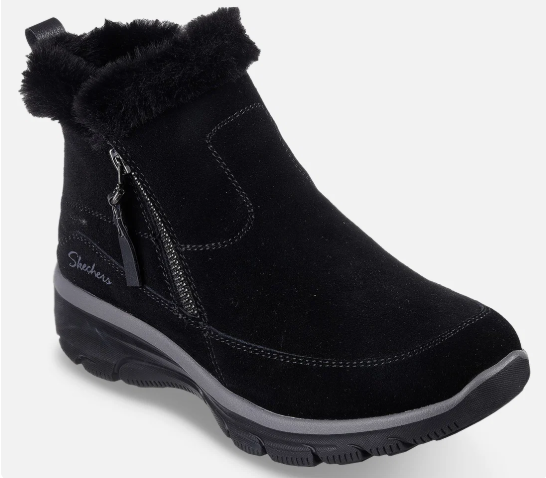 Skechers Relaxed Fit: Easy Going - Cool Zip winter boots in black-product view