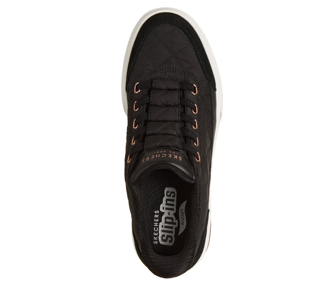 Skechers Slip-ins- Arch Fit Arcade - Cozy Fit Cuddle Steps W Women Shoes Sneakers in black - product view