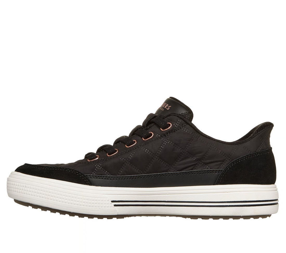 Skechers Slip-ins- Arch Fit Arcade - Cozy Fit Cuddle Steps W Women Shoes Sneakers in black - product view