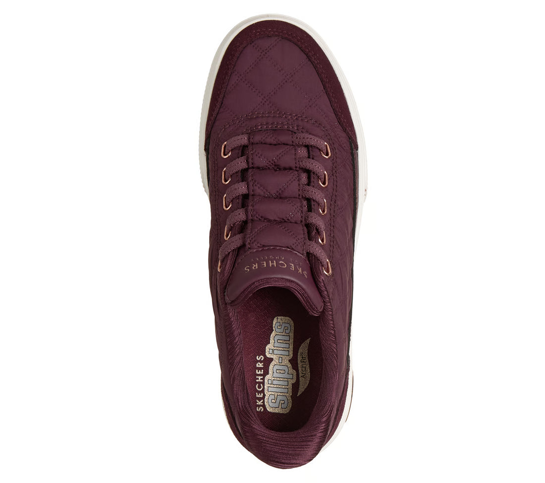 Skechers Slip-ins- Arch Fit Arcade - Cozy Fit Cuddle Steps W Women Shoes Sneakers in wine - product view