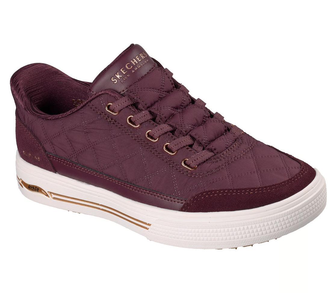 Skechers Slip-ins- Arch Fit Arcade - Cozy Fit Cuddle Steps W Women Shoes Sneakers in wine - product view