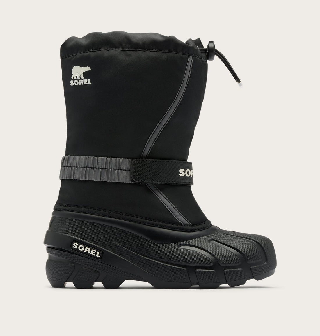 Sorel Big Kids Flurry Boot Kids Winter in black - product view