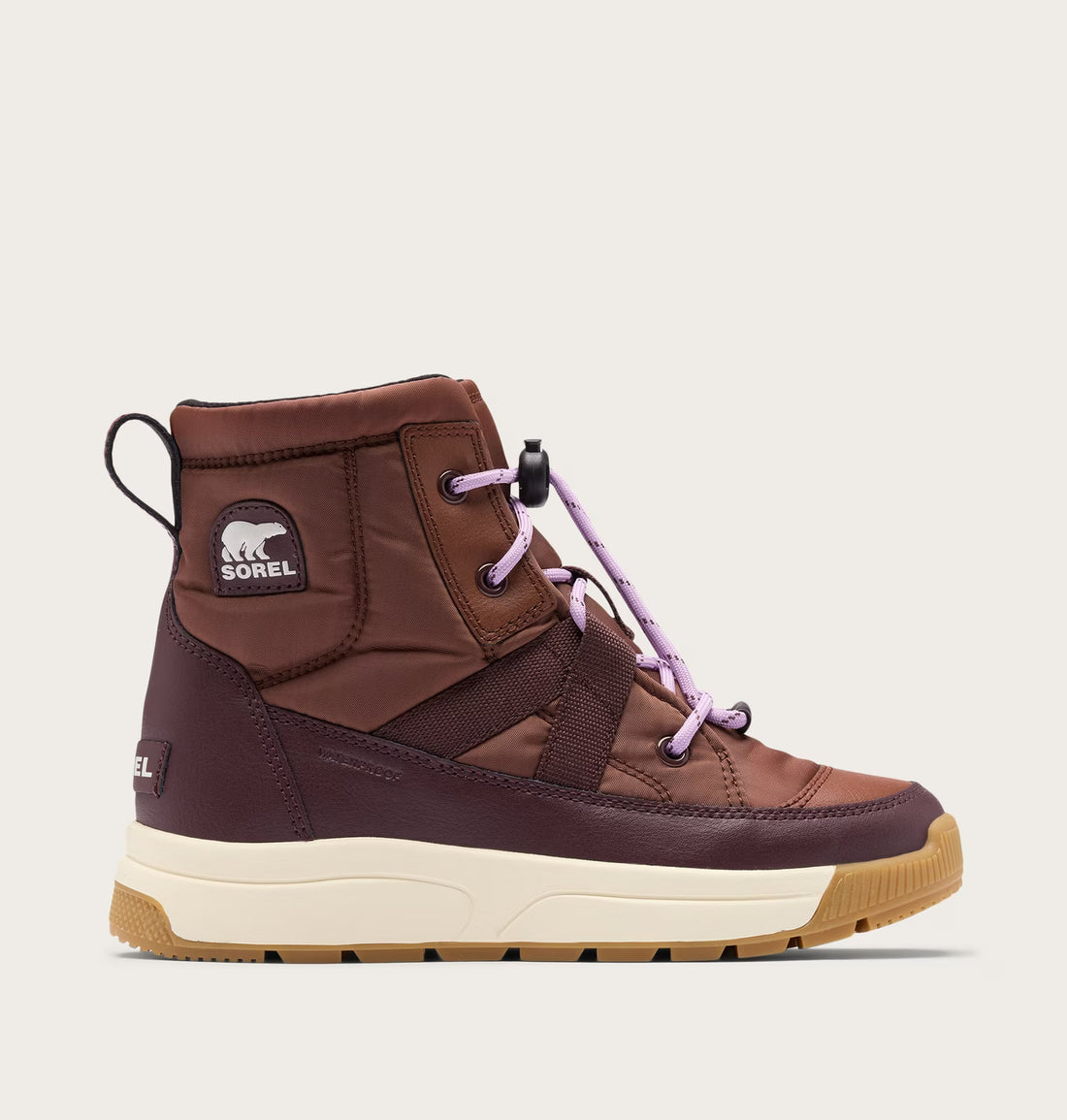 Sorel Big Kids Whitney III Mid WP Kids Boots Winter in red - product view