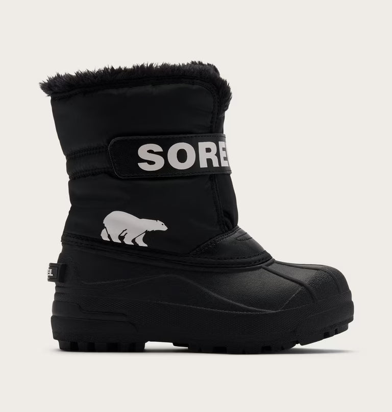 Sorel Little Kids Snow Commander Kids Boots Winter in black - product view
