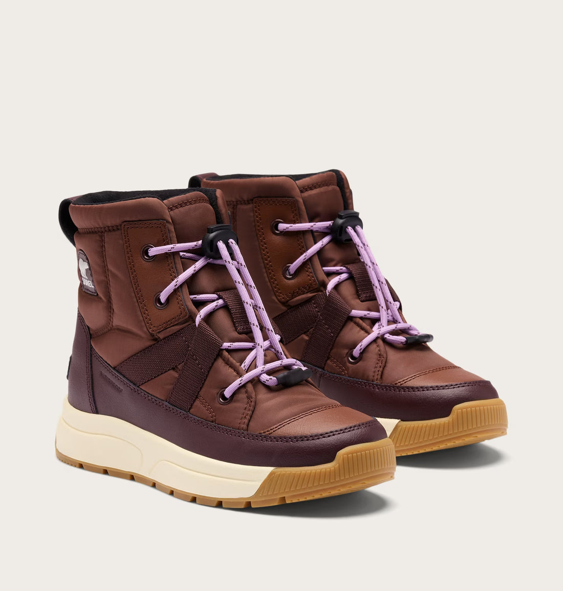 Sorel Big Kids Whitney III Mid WP Kids Boots Winter in red - product view