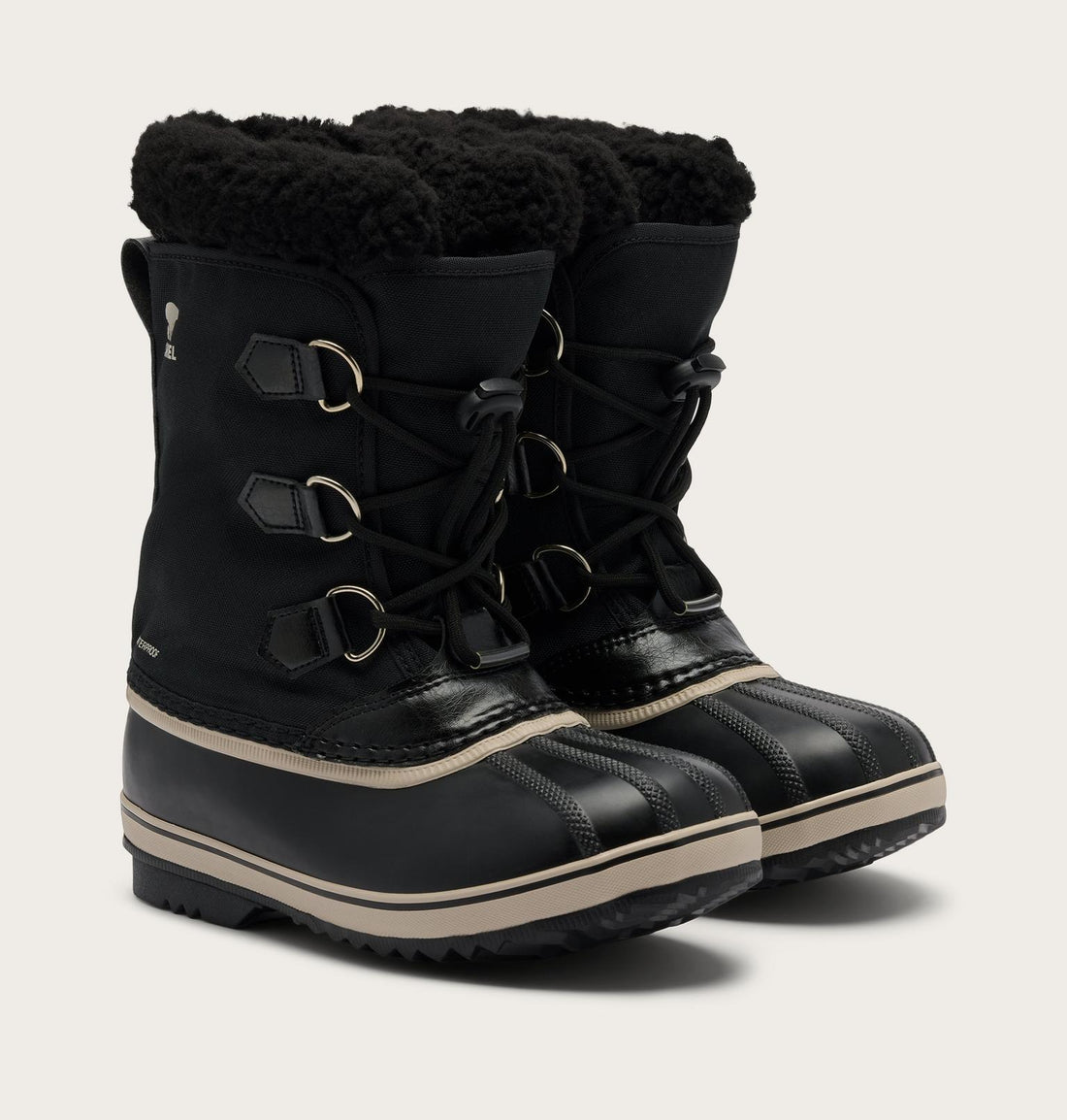 Sorel Big Kids Yoot Pac Nylon WP Kids Boots Winter in black - product view
