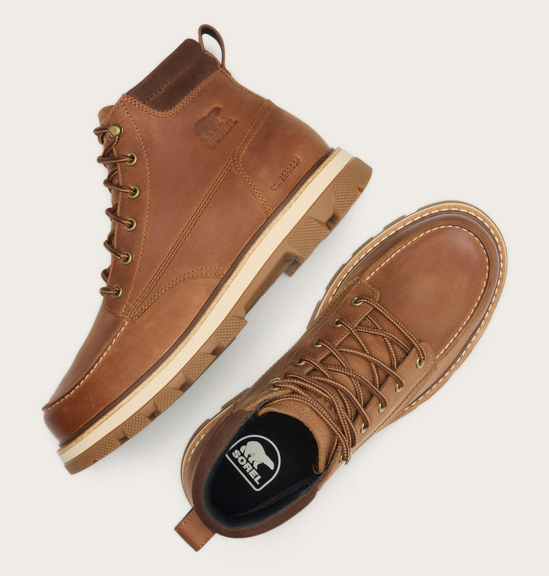 Sorel Lark-47 Moc Toe WP M Men Boots Winter in brown - product view