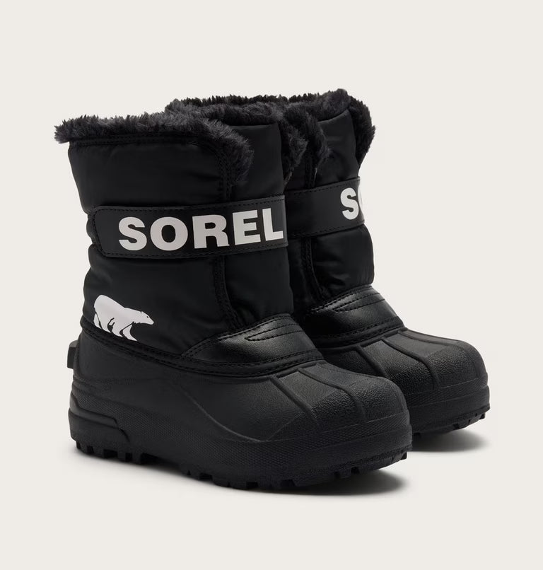 Sorel Little Kids Snow Commander Kids Boots Winter in black - product view