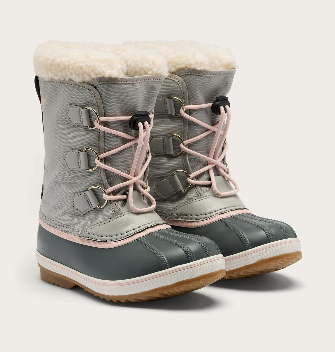 Sorel Little Kids Yoot Pac Nylon WP Kids Boots Winter in grey - product view