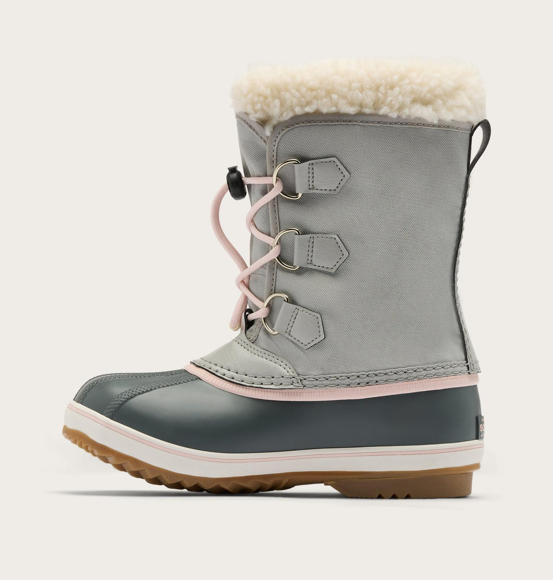 Sorel Little Kids Yoot Pac Nylon WP Kids Boots Winter in grey - product view