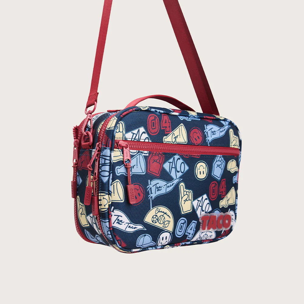 Taco Liam Varsity Lunch Box Acc Bags School and Work in blue - product view 