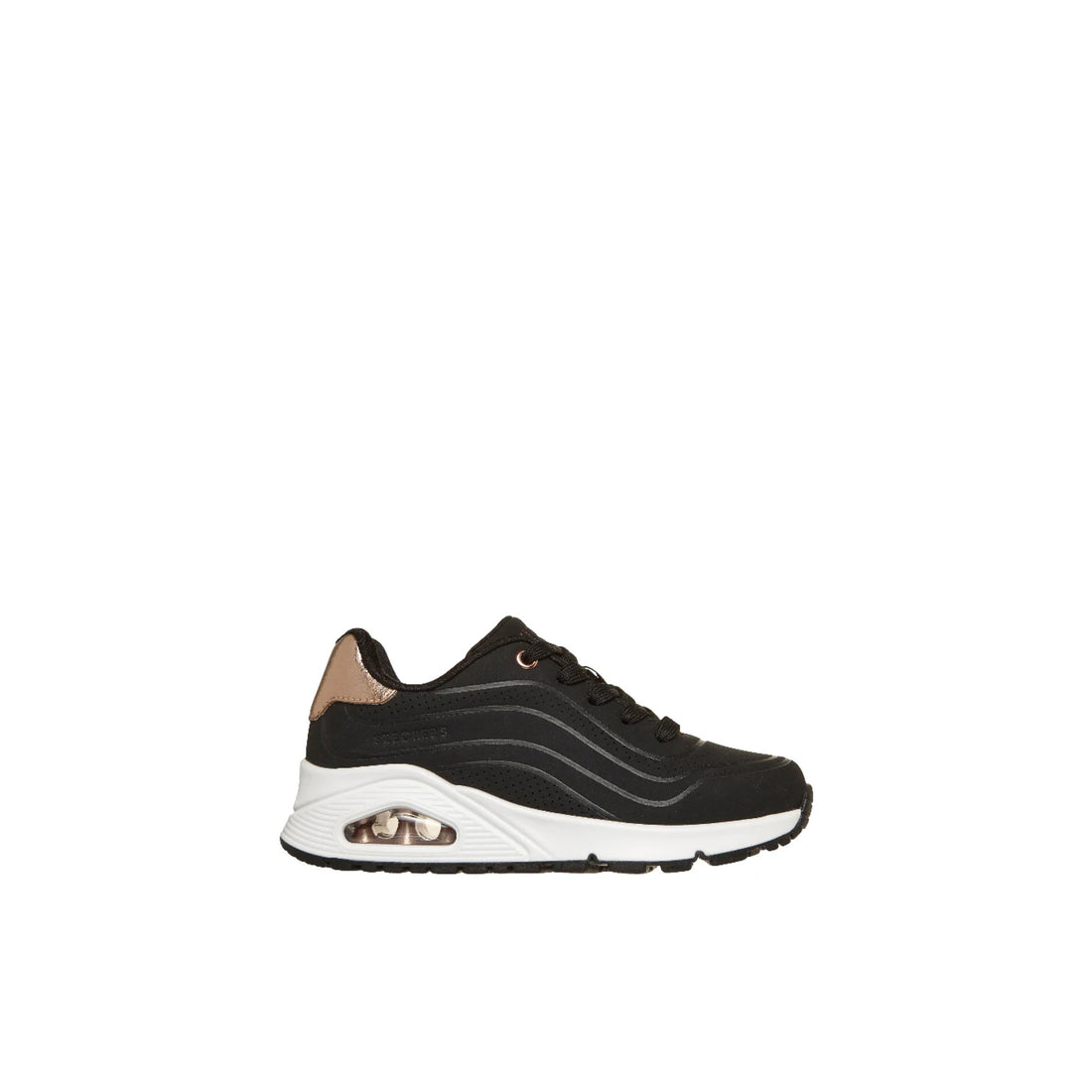SKECHERS Uno-Gen-1 kids sneaker in black gold – product view