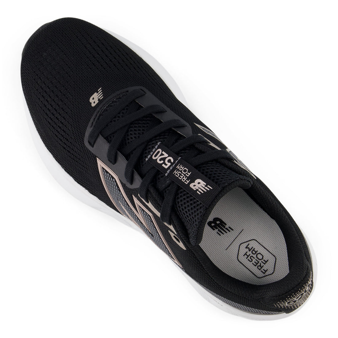 NEW-BALANCE Fresh Foam 520 v9 W women performance in Black/Castlerock/Metallic-Rose – product view